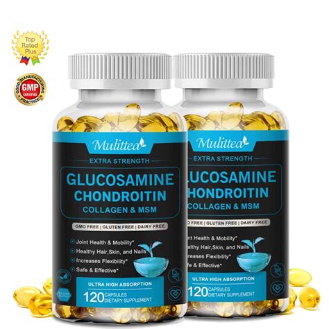 2 Pack Triple Strength Glucosamine Chondroitin Collagen And Msm Support Joint Strength 120