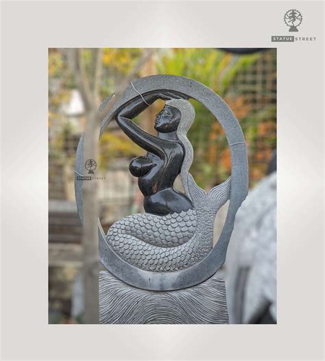 Naked Lady Sea Fish 5ft Granite Stone Statuestreet