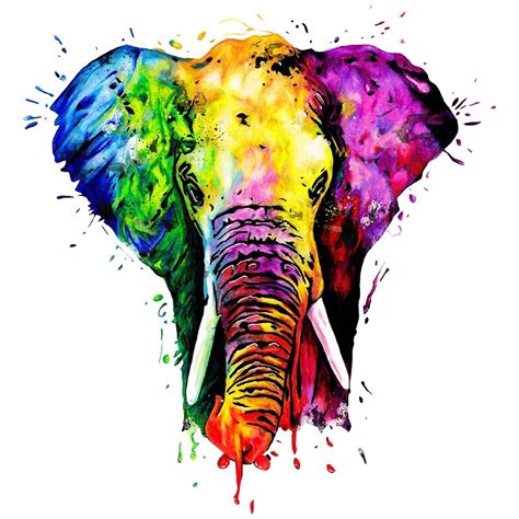 Rainbow Elephant By Apatche Revealed Redbubble