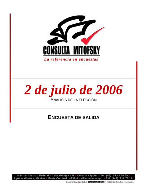 PDF Encuesta De Salida Mitofsky Perfil Del Votante DOKUMEN TIPS