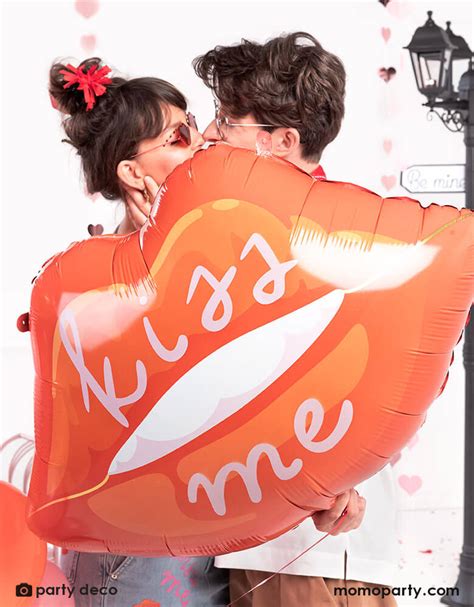 Kiss Me Lips Foil Balloon Momo Party