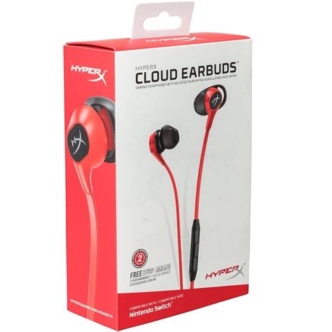 Fone De Ouvido Intra Auricular Gamer Hyperx Cloud Earbuds Vermelho Hx Hsceb Rd Kabum