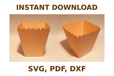 Popcorn Box Template Pdf Free