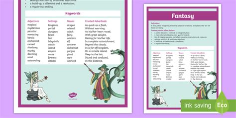 Fantasy Story Genre Display Poster | Teacher Made Resource