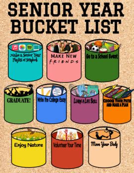 Back-to-School Senior Year Bucket List Bulletin Board | TpT