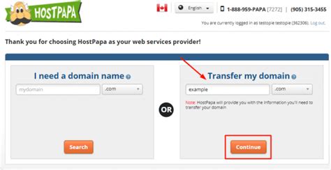 How To Transfer A Domain Name To Hostpapa Hostpapa Knowledge Base