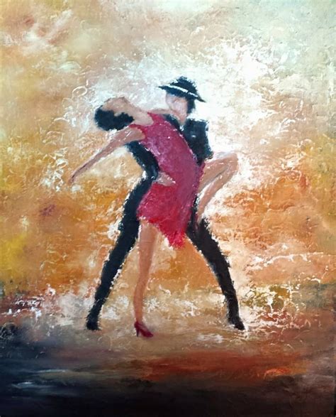 Original Oil Painting Canvas 16x20 Dance Signed Dancing Art Salsa