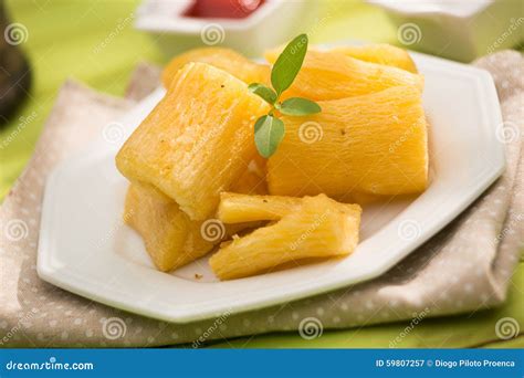 Brazilian Food Fried Yucca Stock Image Image Of Deep Appetizer