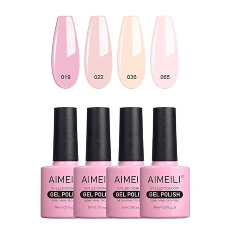 Amazon AIMEILI Soak Off U V LED Hema Free Nude Gel Nail Polish