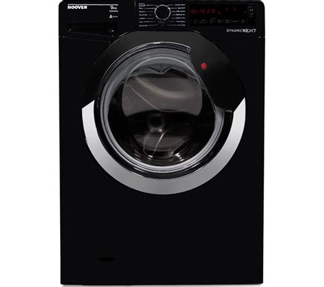 Hoover Dxa59bc3 Washing Machine Black And Chrome Black Washing Machines