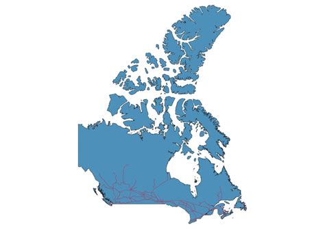 Canada Train Map SVG Vector - Railway Map