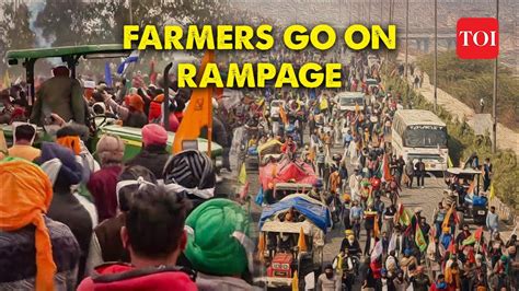 Farmers Protest No Entry In Delhi Drones Tear Gas Tractors To