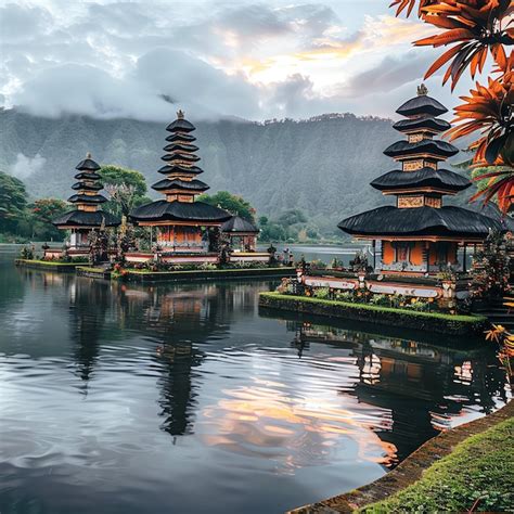 Premium Photo Ancient Pura Ulun Danu Bratan Besakih Or Famous Hindu