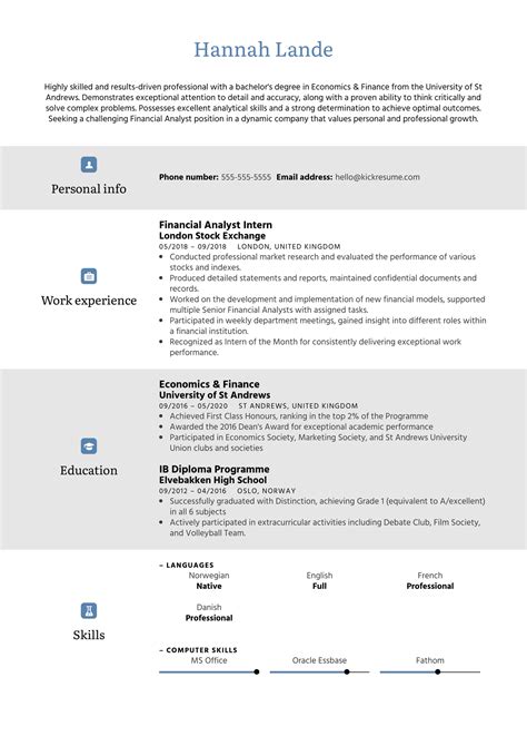 Objective Resume Student