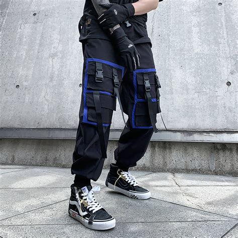 Zipper Men S Techwear Pants Japanese Work Joggers Cargo Pants