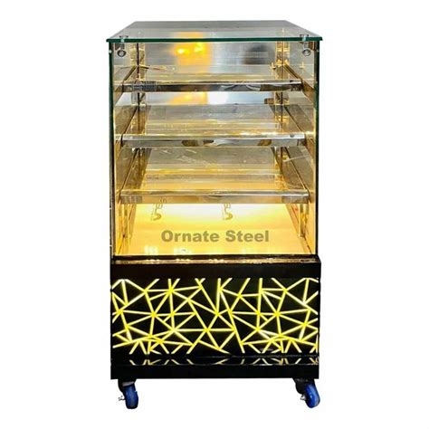 Stainless Steel Rectangular Led Sweet Display Counter For Bakery At Rs