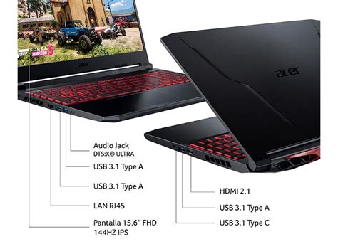 Ripley NOTEBOOK GAMER ACER NITRO 5 AN515 57 7016 1 INTEL CORE I7 16