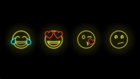 Neon Emoji Set On Behance