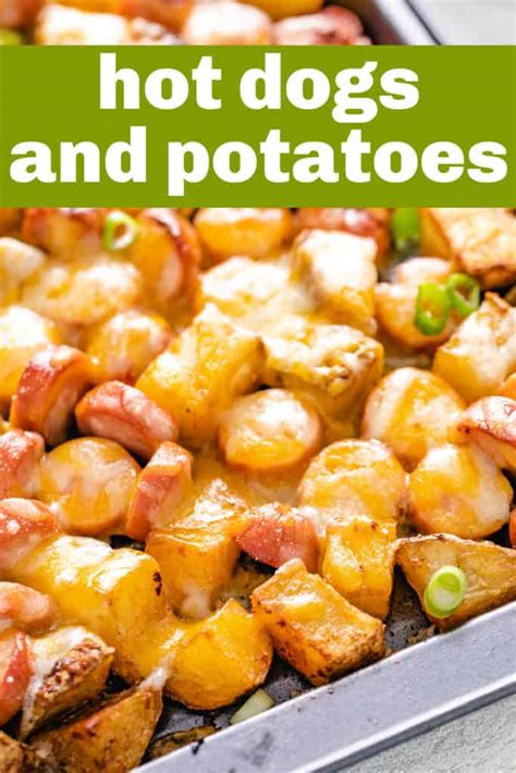 Oven Baked Hot Dogs And Potatoes Recipe Cheap Meal Idea