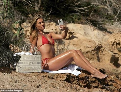 Arabella Chi Sends Temperatures Soaring In A Skimpy Red Bikini As She Soaks Up The Sun In Ibiza