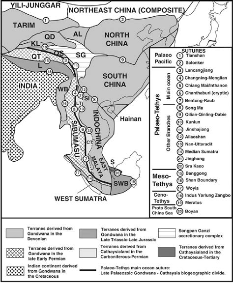 Figure 2 From Late Palaeozoic And Mesozoic Tectonic And