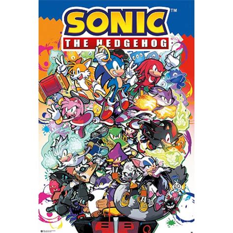 Sonic The Hedgehog Sonic Comic Characters Poster Big W