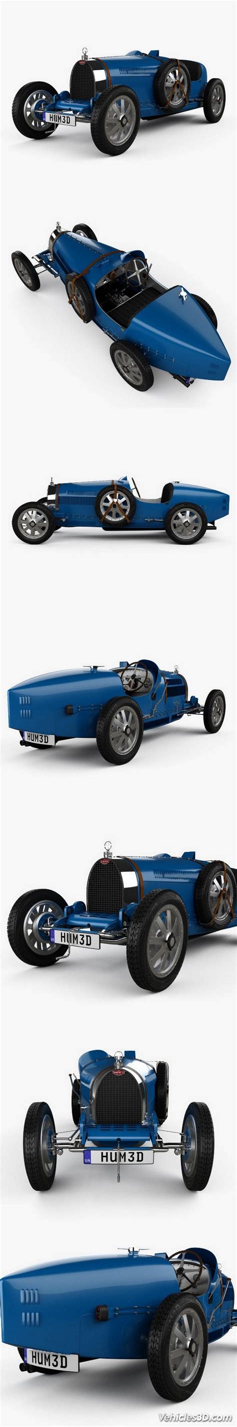 Bugatti Type 35 With HQ Interior 1924 – 3D Model » Vehicles3D.com