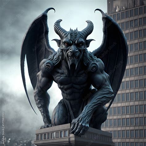 Gargoyle, Gothic Mythical Gargoyle Statue, Medieval Architecture Gargoyle Decoration, Scary ...