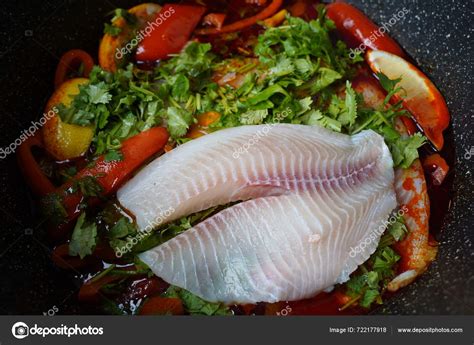 Moroccan Fish Chermoula Red Peppers Preserved Lemon Cooking Process