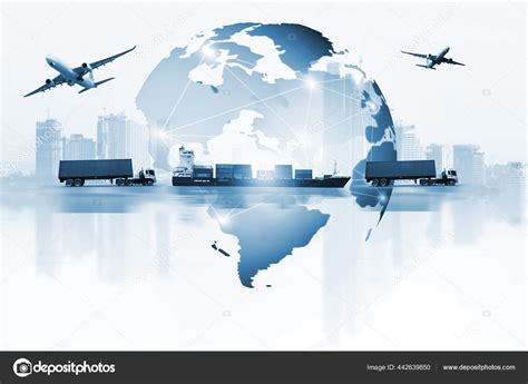 World Logistics Background Transportation Industry Shipping Business