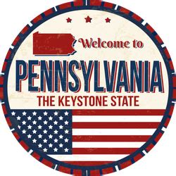 Welcome To Pennsylvania The Keystone State USA Sticker