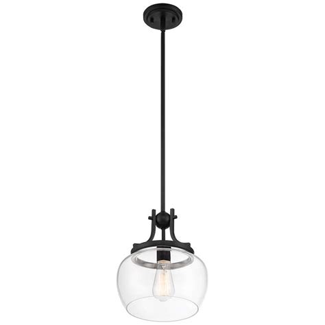 Kristov 10 1 2 Wide Black Clear Glass Mini Pendant Light 86m35 Lamps Plus