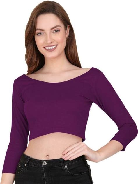 Buy The Blazze Women Purple Cotton Blend Blouse Xxl Online At Best Prices In India Jiomart