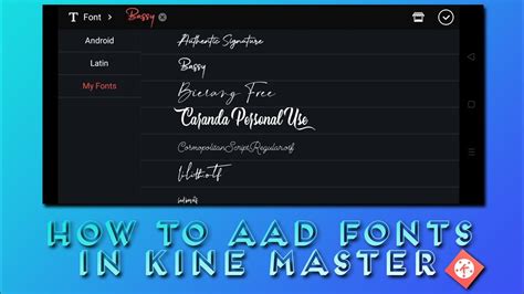 How To Make A Aad Font Kine Master Font Aad Kaise Kare Kine