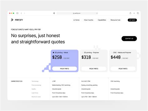 3D printing: website, hero, landing page design by Daniella for