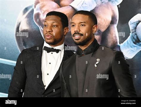 Hollywood California February 27 L R Jonathan Majors And Michael