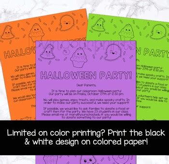 Editable Halloween Letter to Parents, Classroom Halloween Party ...