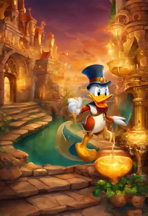 Donald Duck Smoking Cigar SeaArt Al Free Al Art Generator