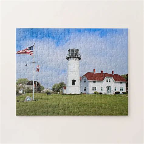 Chatham Lighthouse Cape Cod Massachusetts Jigsaw Puzzle Zazzle