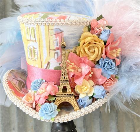 Mini Top Hat Paris Mini Hat Eiffel Tower Hat Alice In Etsy