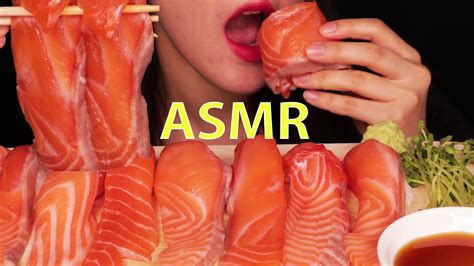 Asmr Giant Salmon Sushi Mukbang 박용석스시 연어초밥 한개당 한입 먹방 No Talking Eating