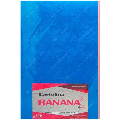 Cartulina Banana Tamaño Oficio Papel de 200 g m² Paquete de 10 Hojas