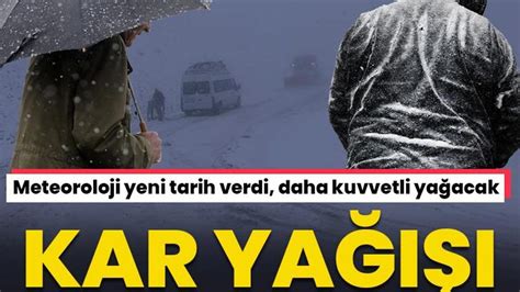 Kar Ya Fena Vurdu Bir Anda Bast Rd Meteoroloji Yeni Tarih Verdi