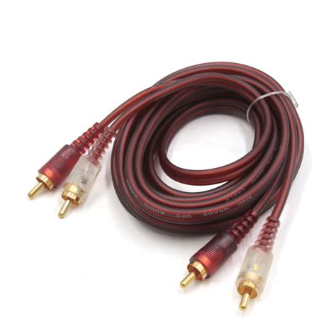 98ft Long 2 Rca Male To 2 Rca Male Adapter Car Stereo Audio Cord