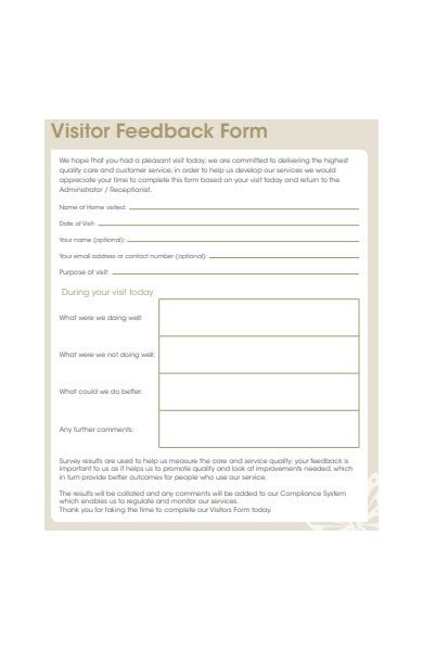 Free 32 Visitors Forms In Pdf Ms Word Xls