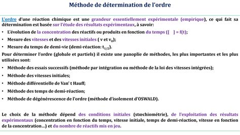 Solution Chapitre Cin Tique M Thodes De D Termination De L Ordre