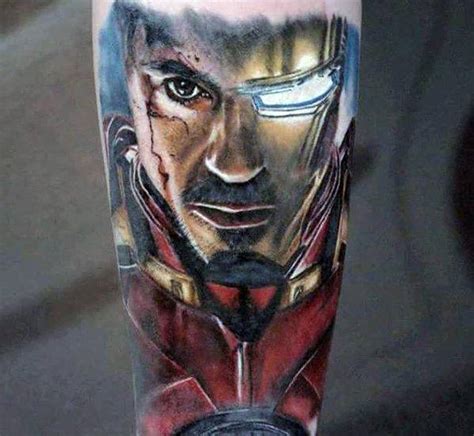 Iron Man Tattoo Designs For Men Tony Stark Ink Ideas