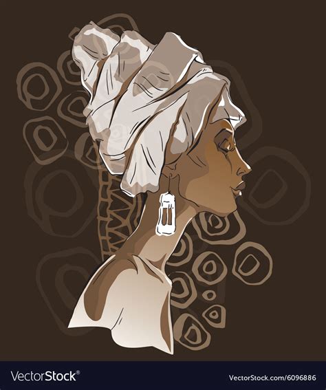 African Woman Portraits Royalty Free Vector Image