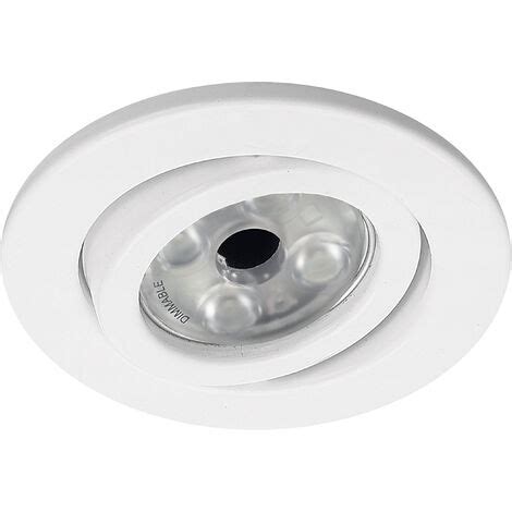 Plafonnier Encastr Tilt Kos Adjustable Round Gu W Blanc