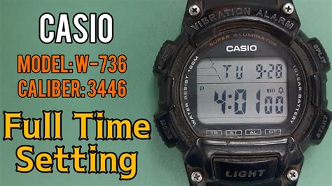 CASIO W 736 Digital Watch Full Time Setting SolimBD YouTube